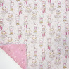 Printed Quilted Cotton DELICATS / PRECIOUS Faded Pink / Faded Pink
